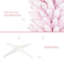 Arbre de Noël artificiel enneigé 6 pi, arbre de Noël mince avec branches réalistes et base en plastique pour décoration d'intérieur, rose