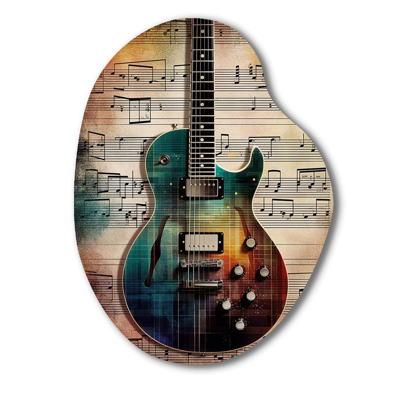 Reulet - Décoration murale irrégulière en forme de poire musicale, H 30 po x l 22 po