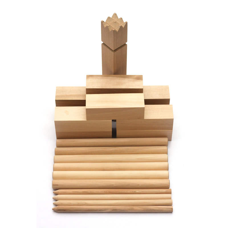 KOOB The Viking Game Solid Wood Kubb with Carrying Case