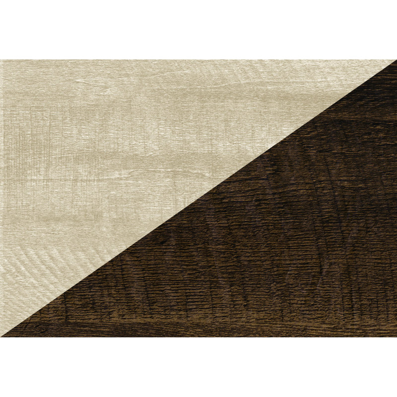 Table d'appoint de 56 cm (22 pouces), design contemporain, base en stratifié beige, plateau en chêne foncé, meuble de rangement, idéale pour la chambre et le salon, facile à nettoyer, matériaux, montage, construction, table de chevet, nettoyage et assemblage