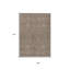 Tapis intérieur / extérieur géométrique lavable 5 pi x 8 pi brun et ivoire