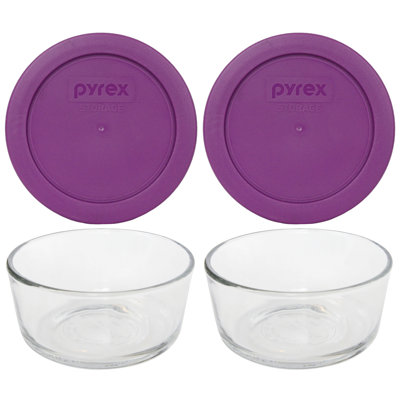 Bols en verre Pyrex 7200 et couvercles assortis 7200 PC