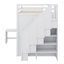 Lit double avec placard intégré, bureau et étagère-411966535