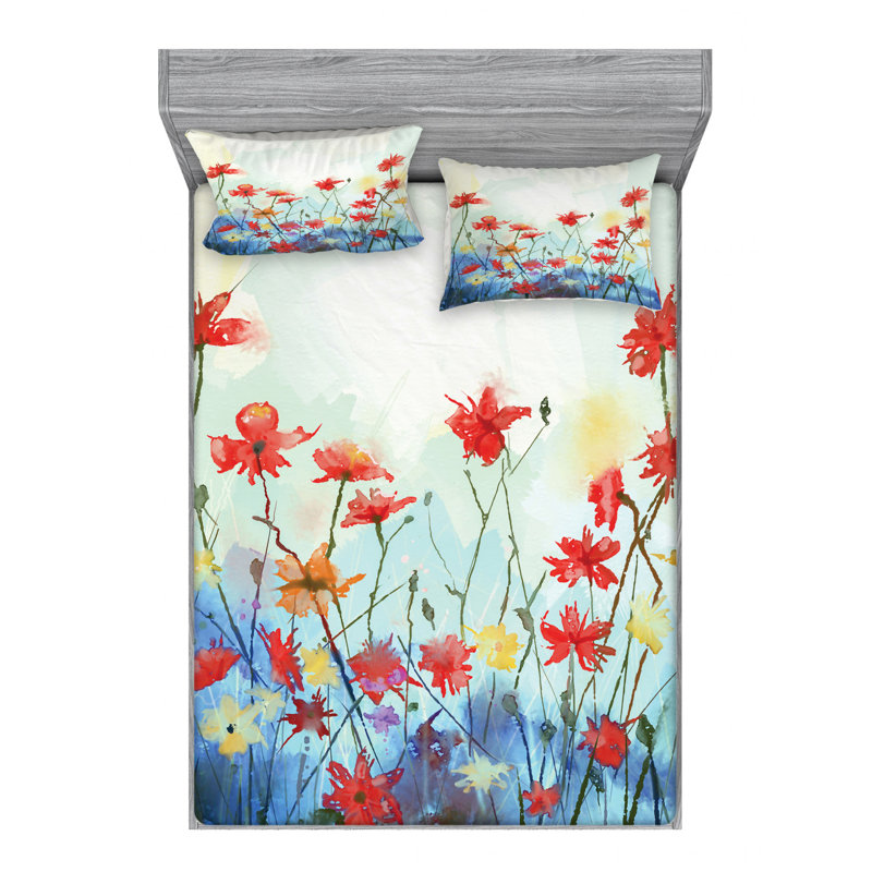 Microfiber Sheet Set, Full Sheet Set with Fitted Sheet