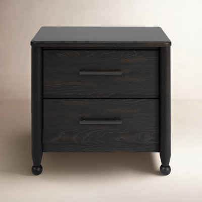 Billie Ebony Two Drawer Nightstand