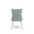 5-Piece Dining Room Table Set- 4 Parson Chairs with Baby Blue Linen Fabric Seat and Button Tufted Chair Back - Dining Room Table - linen white.-1867971956-1867971967-1867971955