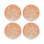 Coral Branch Peach Vegan Leather Round Coasters-119015102