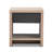 Marqueis 1-Drawer/Shelf Nightstand in Two-Tone Oak and Grey Wood, 16.82'' H X 15.59'' W X 15.59'' D