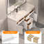 Ensemble de meuble-lavabo double 60 po avec armoire en bois blanc Lunavia-1331642387