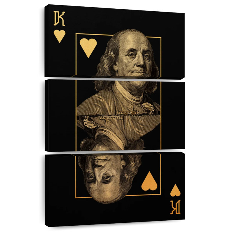 Senne King Franklin of Hearts, H 32 po x l 20 po