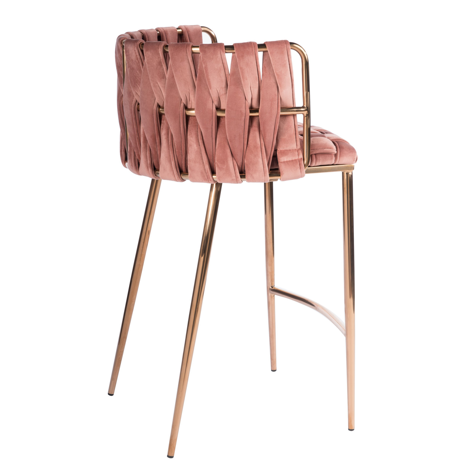 Tyrone 27" Counter Stool, Rose, Gold