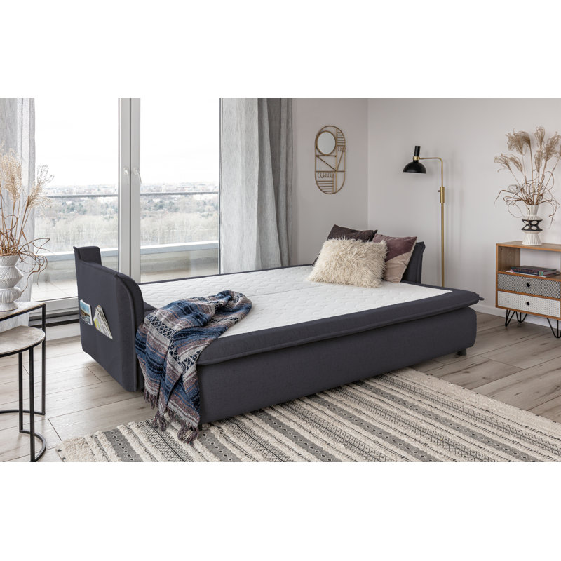 Charming Charlie 3 Seater Sofa Bed, Dark Grey