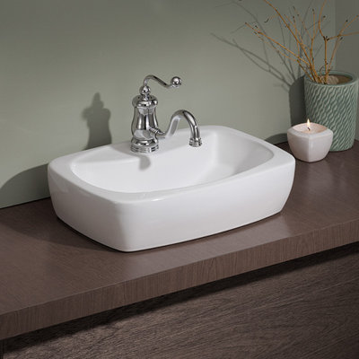 Lavabo de salle de bain pour bateau spécial en porcelaine vitreuse thema specialty