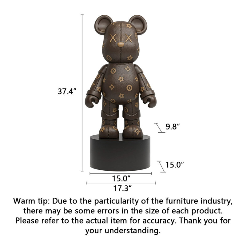 Figurine élégante en résine peinte à la main