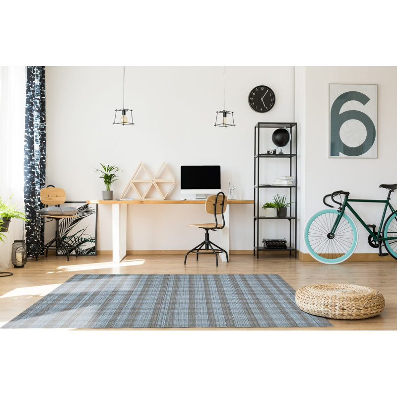 Tapis beige en laine tissé à plat Zacai, Rectangle de 5 pi x 8 pi