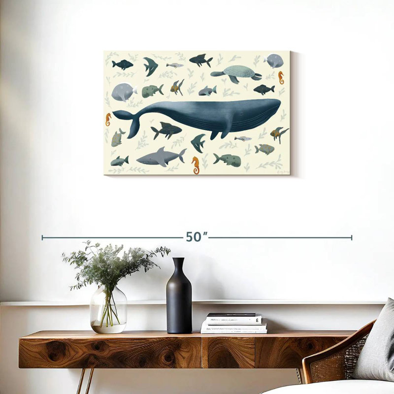 Animaux de mer, H 20 po x l 30 po