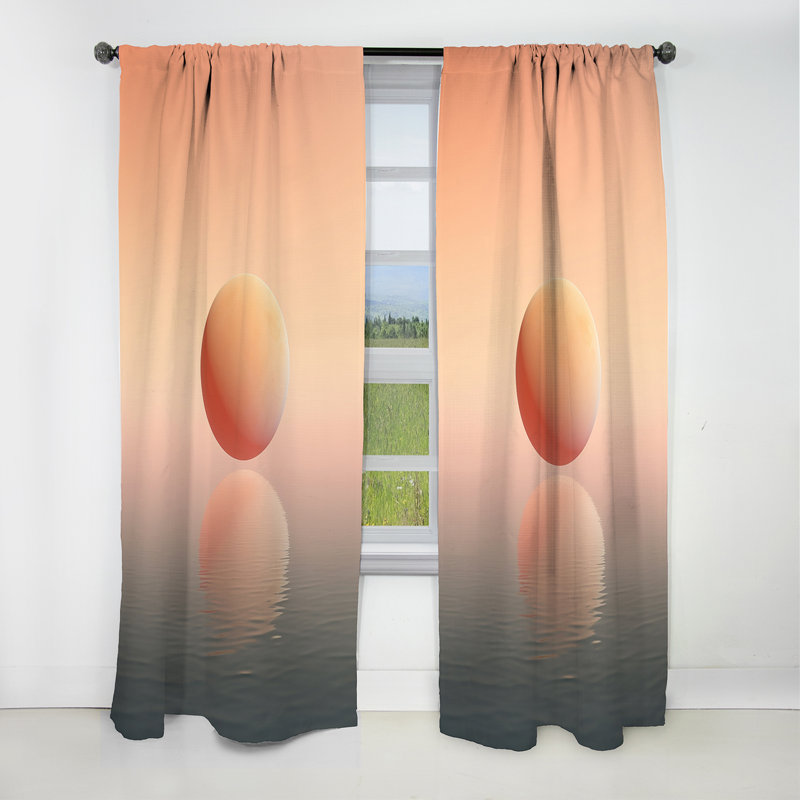 Bridgman - Notre rideau solaire - Rideau occultant abstrait - 1 panneau, L 52 po x L 108 po