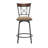 Basche Swivel Upholstered Adjustable Height Counter Stool with Metal Frame