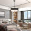 Lustre tambour 5 lumières Aliou-557886436