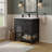 30" Freestanding Single Solid Wood Frame Bathroom Vanity with Composite Solid Surface Top