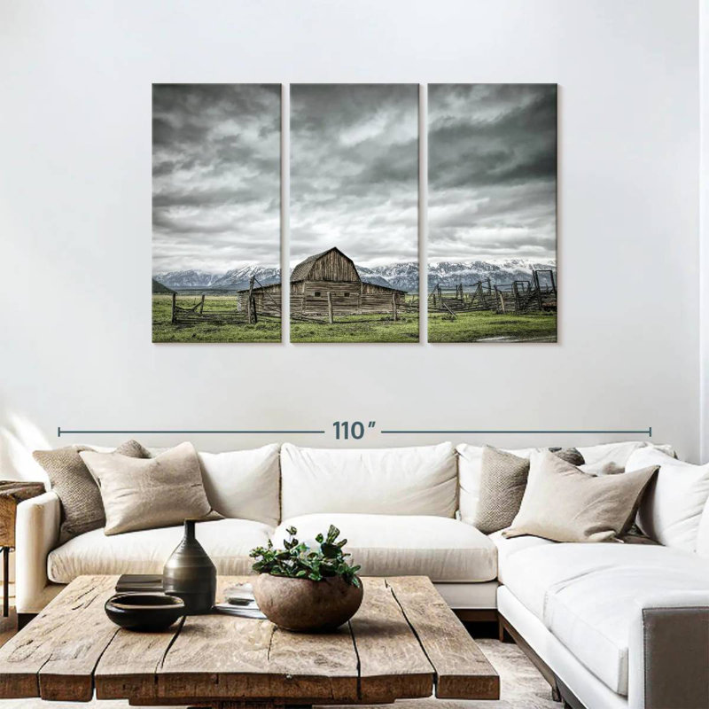 Lilie Teton Wooden Barn, 48" H x 74" W