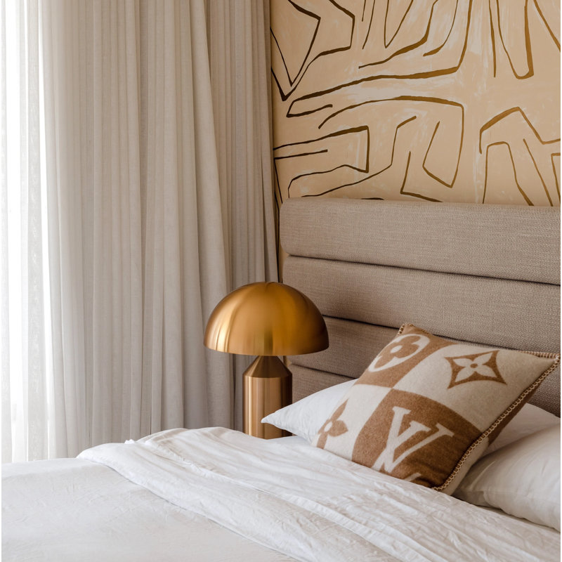 Atollo Table Lamp, Gold, 13.8" H x 9.8" W x 9.8" D