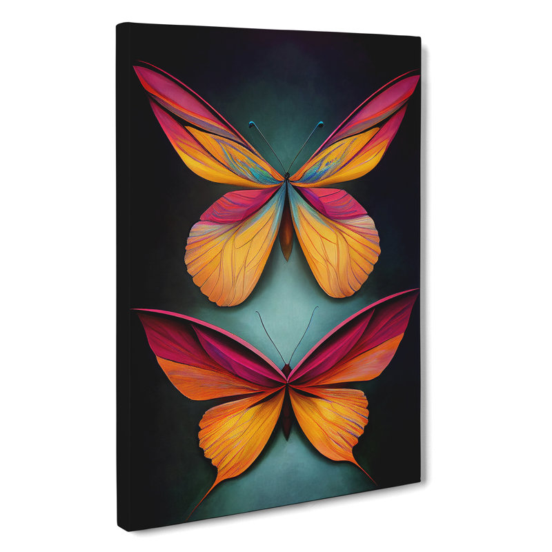 XC1022-1543X Colourful Butterflies No.2 - Wrapped Canvas Print, 50cm H x 35cm W x 3cm D