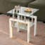 Table de bout en verre trempé transparent avec rangement, conception carrée, facile à nettoyer, convenant à divers espaces, 2 pièces, surface lisse d'entretien, salon