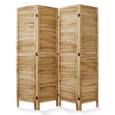 Room Dividers and Folding Privacy Screens, Wood Louvered Separators Divider Wall for Home Office Bedroom