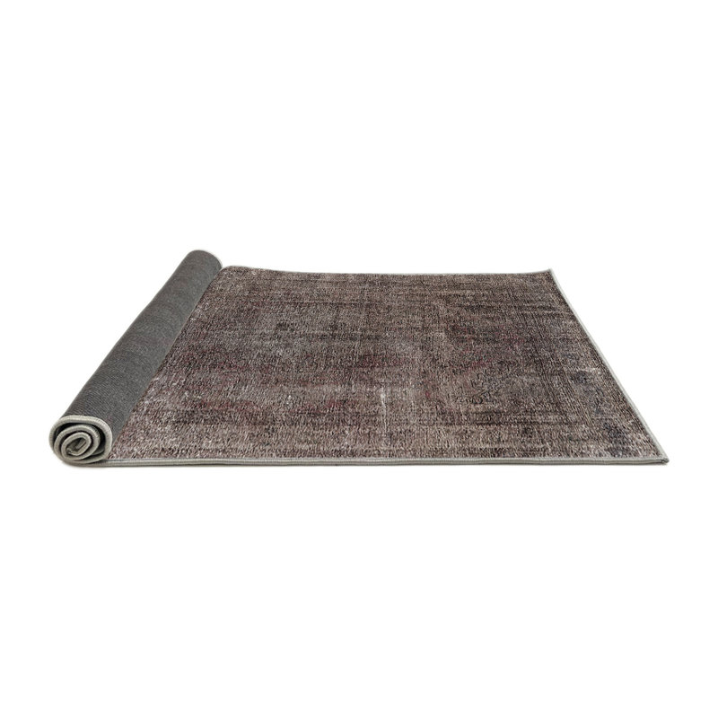 Tapis brun à motif oriental, Rond 7 pi