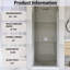 Porte de douche pivotante demi-cadre l 32 po x H 72 po au fini nickel brossé-112343064