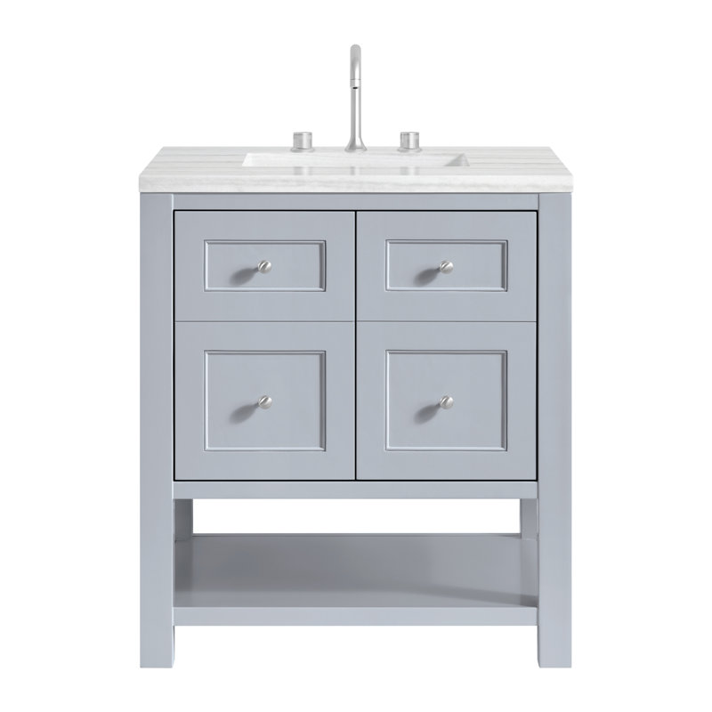 Breckenridge 30'' W Single Vanity, Serenity Blue, Phantome Eclos, 8" Widespread
