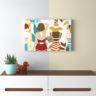 Vintage Swim Collection A 1 Piece Painting on Canvas