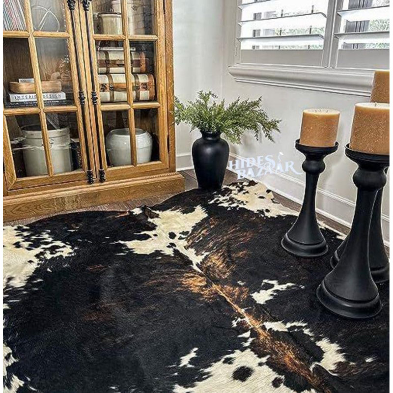 Tapis en cuir novice avec envers antidérapant Tilisa, Nouveauté 6 pi x 8 pi