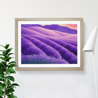 Spellbinding Lavender Flower Field - Framed Print