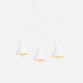 Culpeper 3 - Light Bell Pendant, White