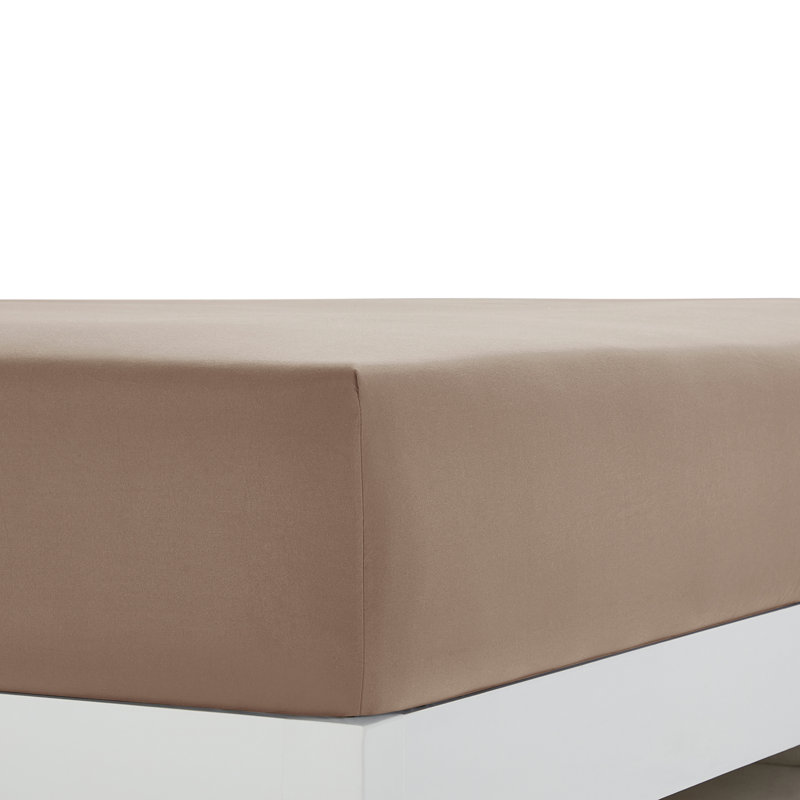  Soft Microfiber Fitted Sheets Moisture Wicking Fitted Bed Sheets Fits Up to 16" Deep Pocket, Twin, Taupe