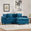 Causeuse à accoudoirs larges en chenille respirante, modulaire moderne avec coussin double couche-489684351