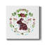 Christmas Folk Rabbit - Toile tendue avec châssis de qualité supérieure - prête à être accrochée