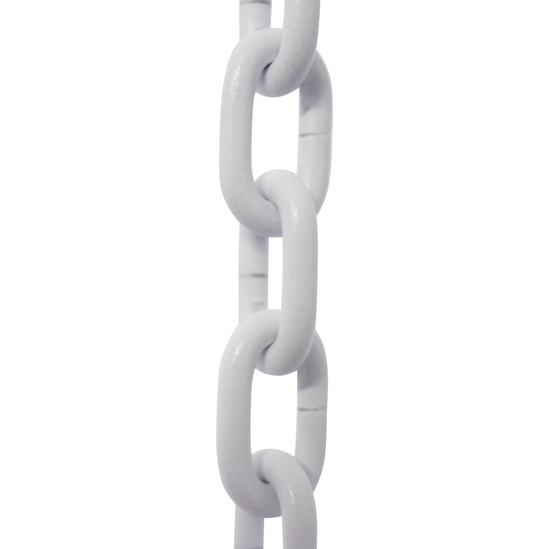 Petite chaîne d'horloge à maillons standard, Blanc, H 120 po x l 0,31 po x P 0,07 po