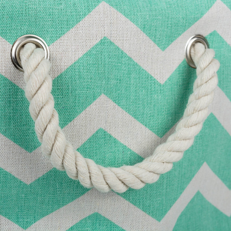Bac en tissu Elenore, H 15 po x l 12 po x P 17,75 po, Aigue-marine
