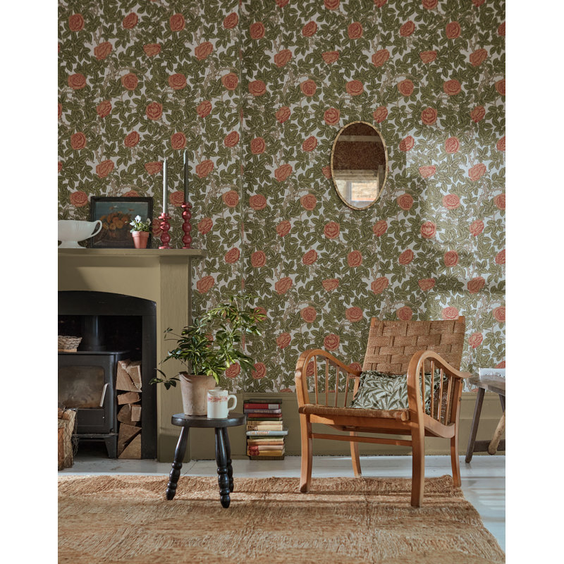 Rambling Rose Wallpaper, Twining Vine