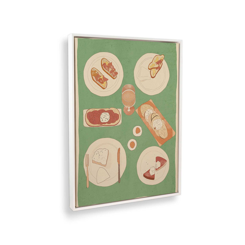 «Breakfast 4» par ThingDesign Print, L 12 po x H 16 po, Framed Print, Tan