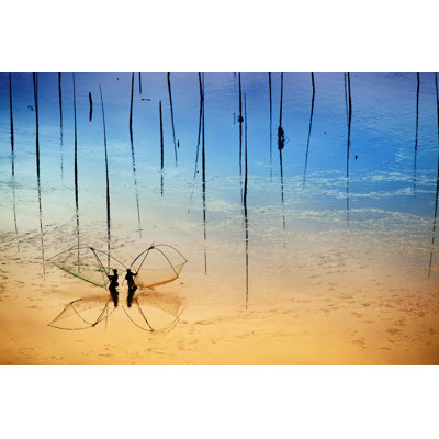 Fishermen Working - Wrapped Canvas Print