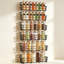 Rangement mural à épices mural, ensemble de 6 tablettes peu encombrantes pour bocaux à épices et assaisonnements, armoire de cuisine réglable ou porte de garde-manger avec vis et options d'installation adhésives