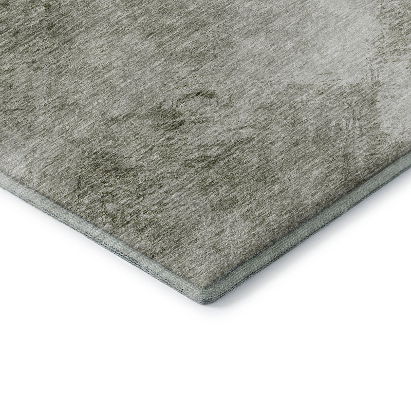 Premium Machine Washable Cerrito AMF590 Taupe Rug, Runner 2'3" x 7'6"