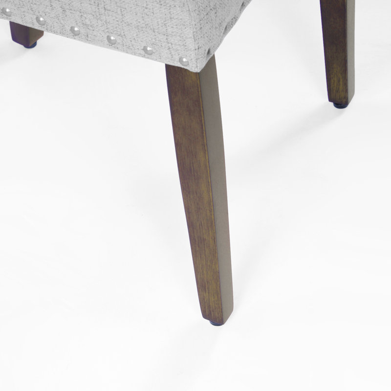 Aleka Open Back Dining Chair, Gray Woven