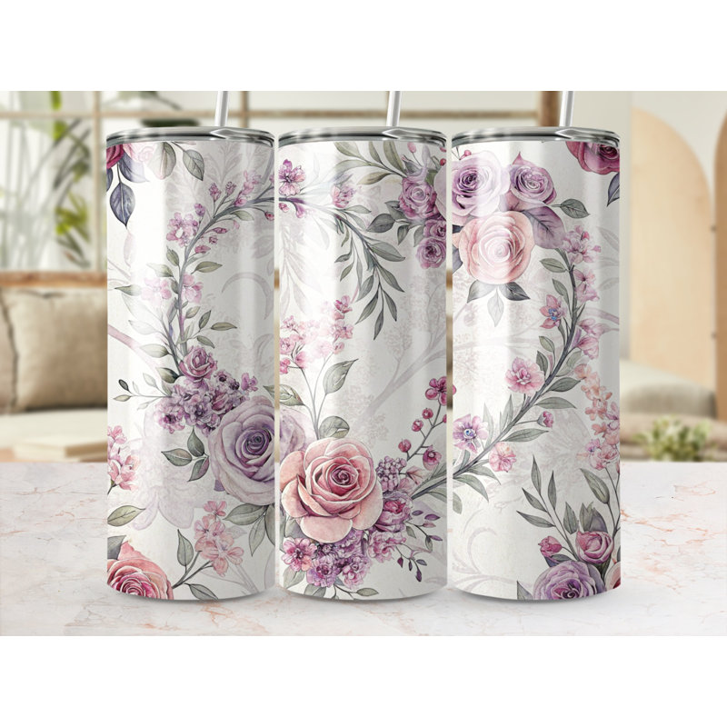 Choose Handmade Tumblers 591ml Vacuum Insulated Stainless Steel (18/8) Travel Tumbler with Straw