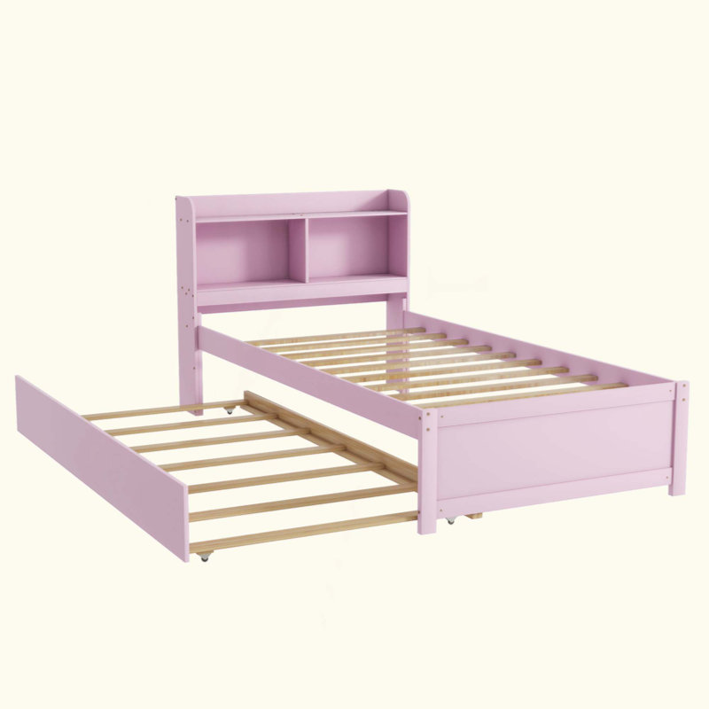 Bed With Trundle,Bookcase