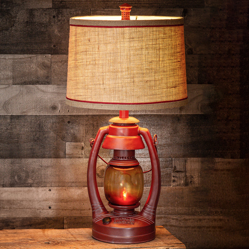 Ruffner 26" Antique Table Lamp, Red